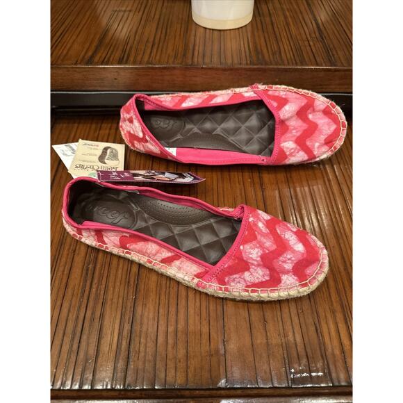 Reef Sunsoaked Size 7 Bella Costa Pink Stripe Slip On Cushioned Espadrilla Flats - Picture 3 of 12